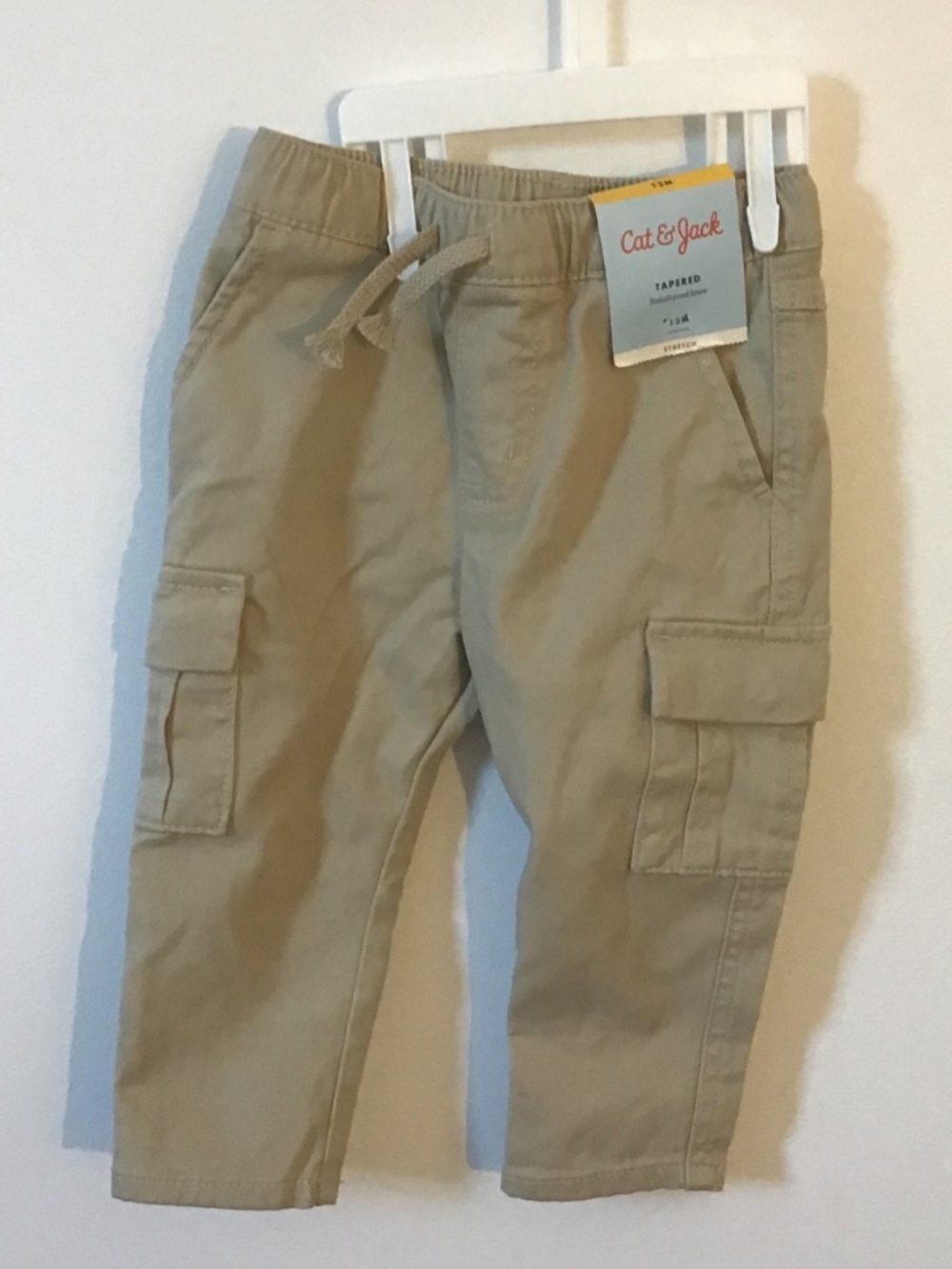 Toddler Boys Cat & Jack Drawstring Stretch Tapered Pants Size 12 Months